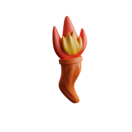 Flame Torch  3D Icon