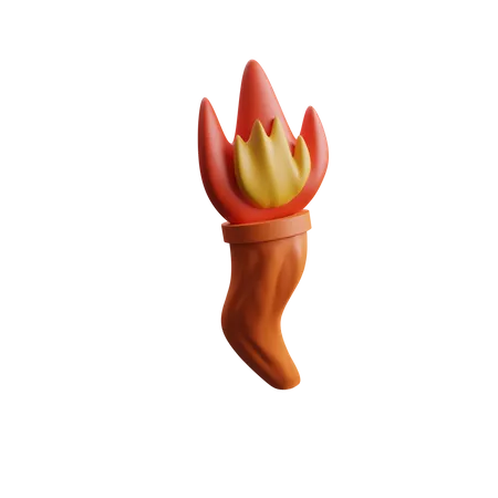 Flame Torch  3D Icon