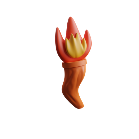 Flame Torch 3D Icon
