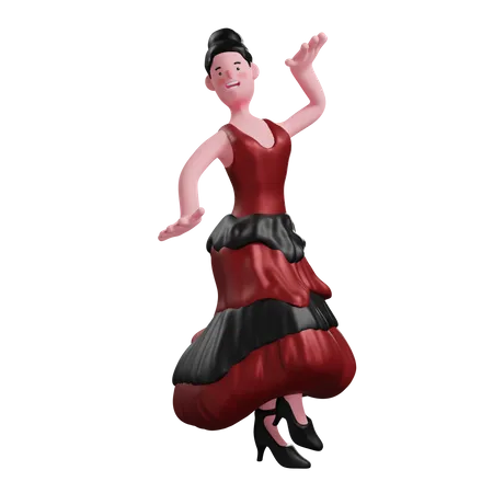 Flamenco Dance  3D Icon