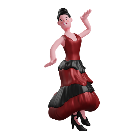 Flamenco Dance  3D Icon