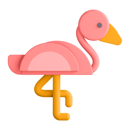 Flamingo  3D Illustration