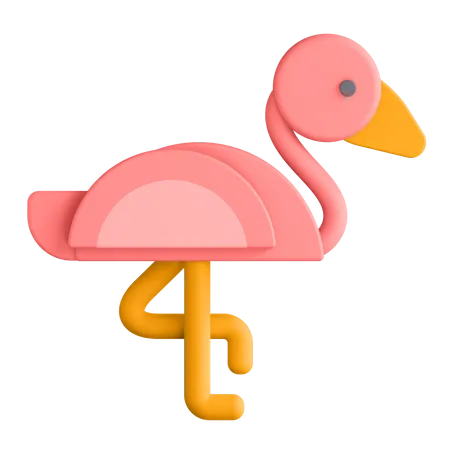 Flamingo  3D Illustration