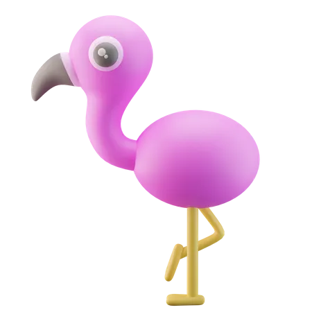 Flamingo 3 D Icon Illustration 3D Icon