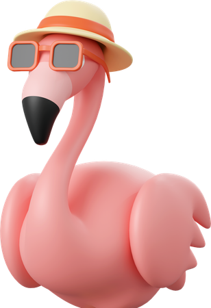 Flamingo-Röhre  3D Illustration