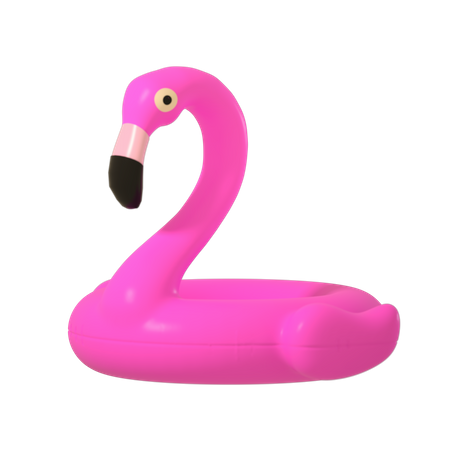 Flamingo-Schwimmring  3D Illustration