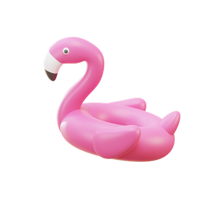 Flamingo-Schwimmring  3D Illustration
