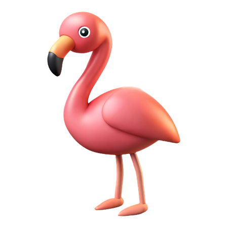 Flamingo Standing  3D Icon