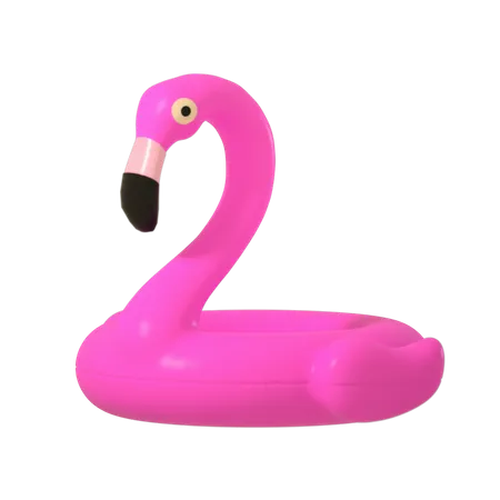 Flamingo Swim Ring  3D Illustration
