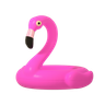 free 3d flamingo swimming ring 