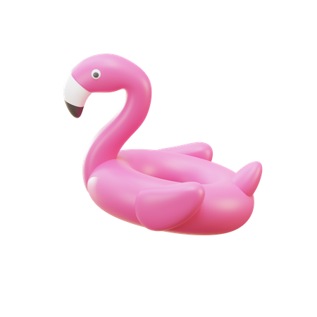 Flamingo Swim Ring  3D Illustration