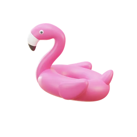 Flamingo Swim Ring  3D Illustration