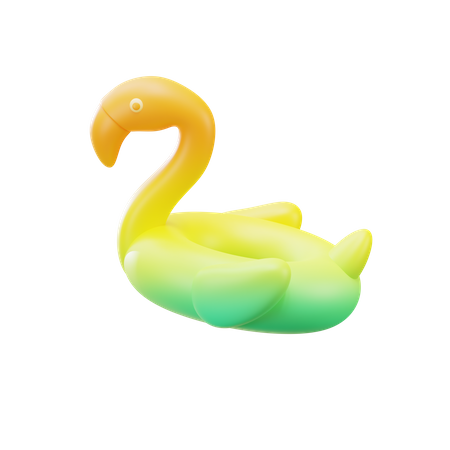 Flamingo Swim Ring  3D Illustration