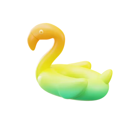 Flamingo Swim Ring  3D Illustration