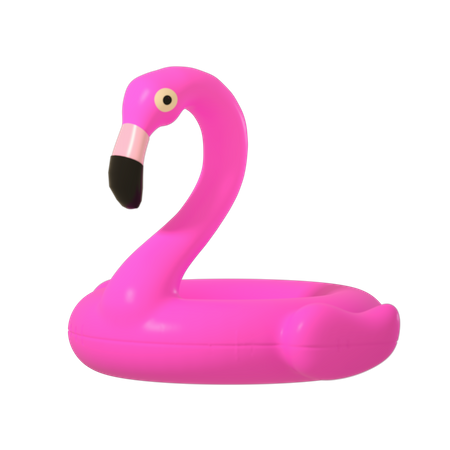 Flamingo Swim Ring  3D Illustration