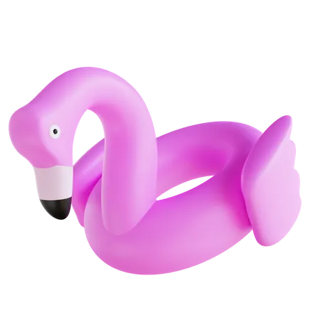 3 D Illustration Flamingo Swim Ring 3D Icon