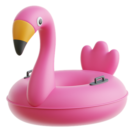 Flamingo Swimming  3D Icon