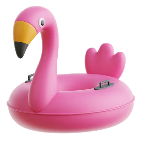 Flamingo Swimming  3D Icon