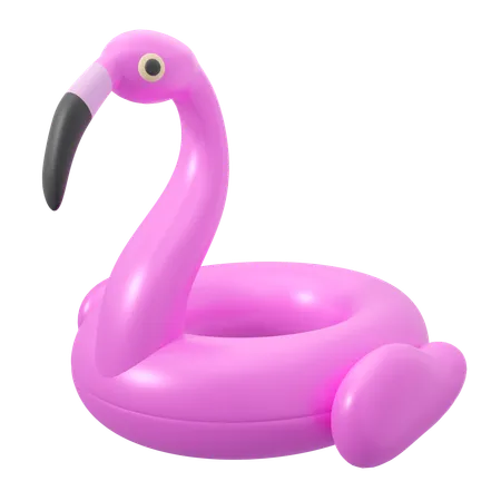 Flamingo Swimming Balloon  3D Icon