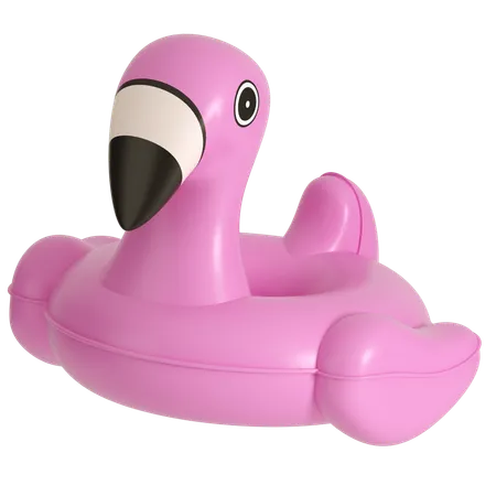Flamingo Swimming Ring Illustration In 3 D Design 3D Icon