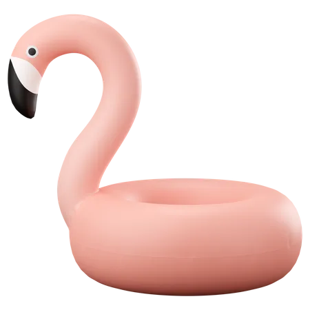 Flamingo swimming ring  3D Icon