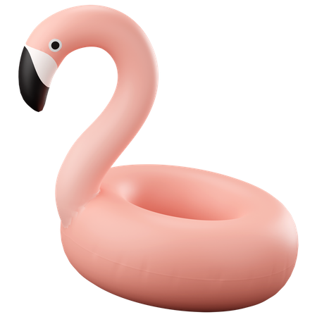 Flamingo swimming ring  3D Icon