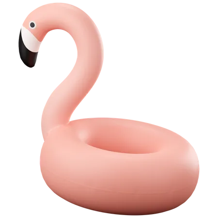 Flamingo swimming ring  3D Icon