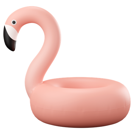 Flamingo swimming ring 3D Icon