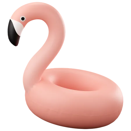 Flamingo swimming ring 3D Icon