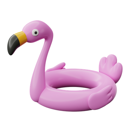 Flamingo Swimming Ring  3D Icon