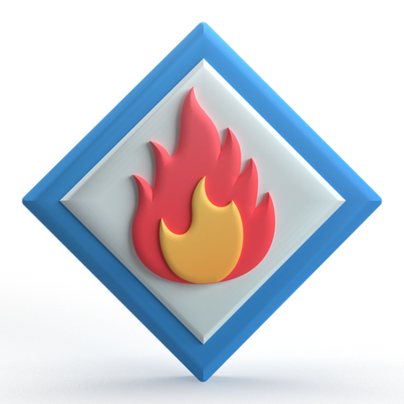 Flammable  3D Icon