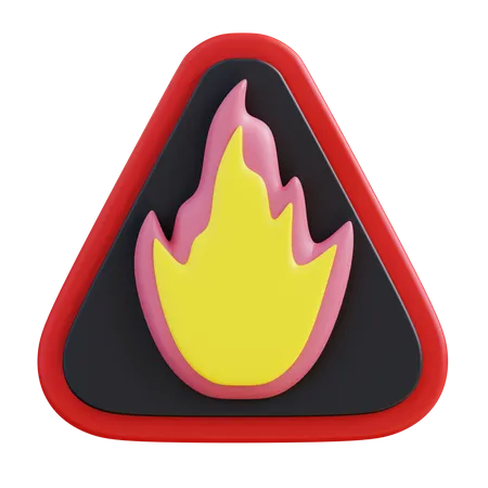 3 D Illustration Flammable 3D Icon