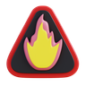 flammable 3d logo