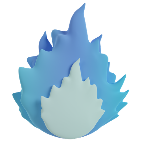 Flamme bleue  3D Icon