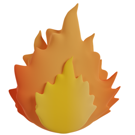 Flamme orange  3D Icon