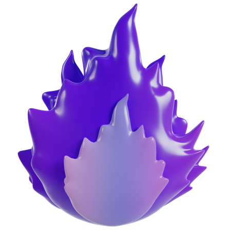 Flamme violette  3D Icon