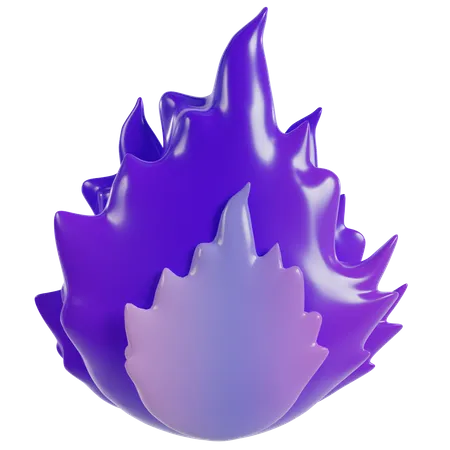 Flamme violette  3D Icon