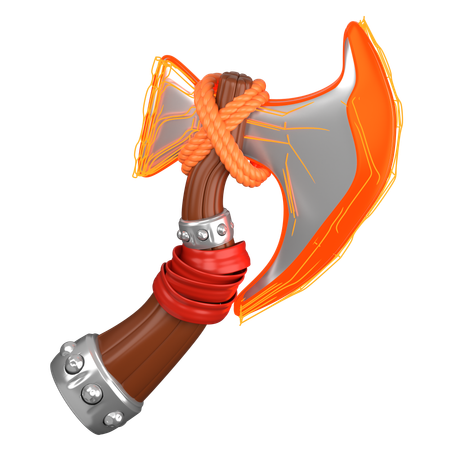 Flammende Axt  3D Icon