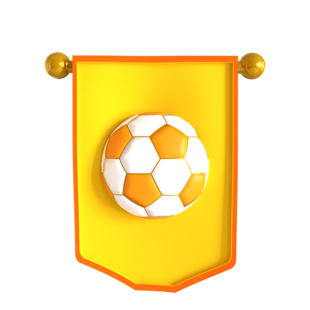 Bandeira de futebol  3D Icon