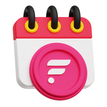 Flare Calendar  3D Icon