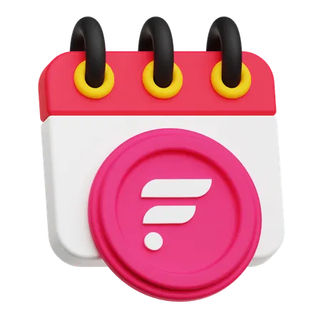 Flare Calendar  3D Icon