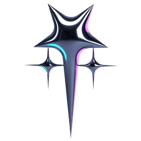 Fackel Chrom Starburst  3D Icon