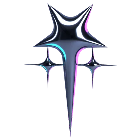 Fackel Chrom Starburst  3D Icon