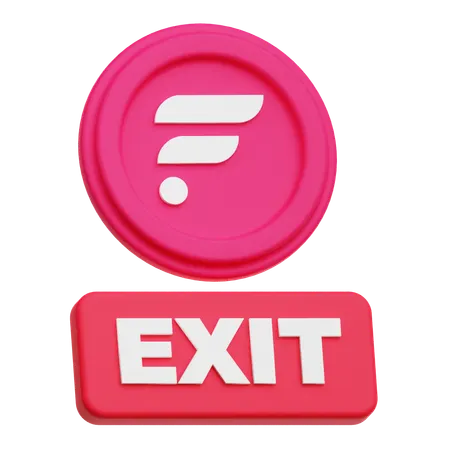 Flare Exit  3D Icon