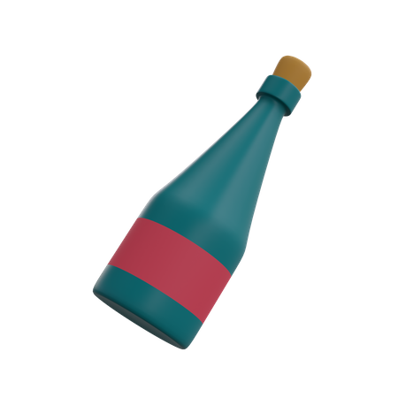 Flasche Wein  3D Icon