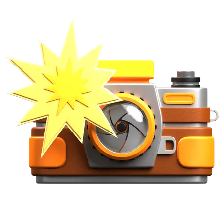 Flash Camera  3D Icon