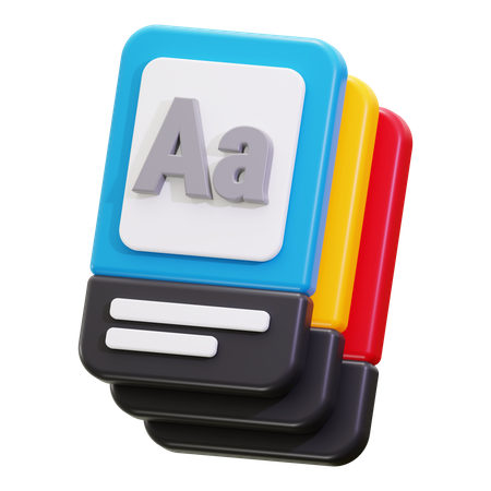 Flash Card  3D Icon