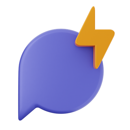 Flash-Chat  3D Icon