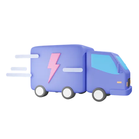3 D Illustration Of Flash Delivery Truck 3D Illustration