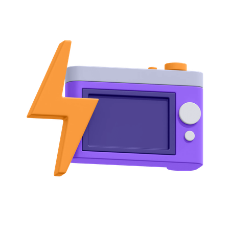 Flash della fotocamera acceso  3D Icon